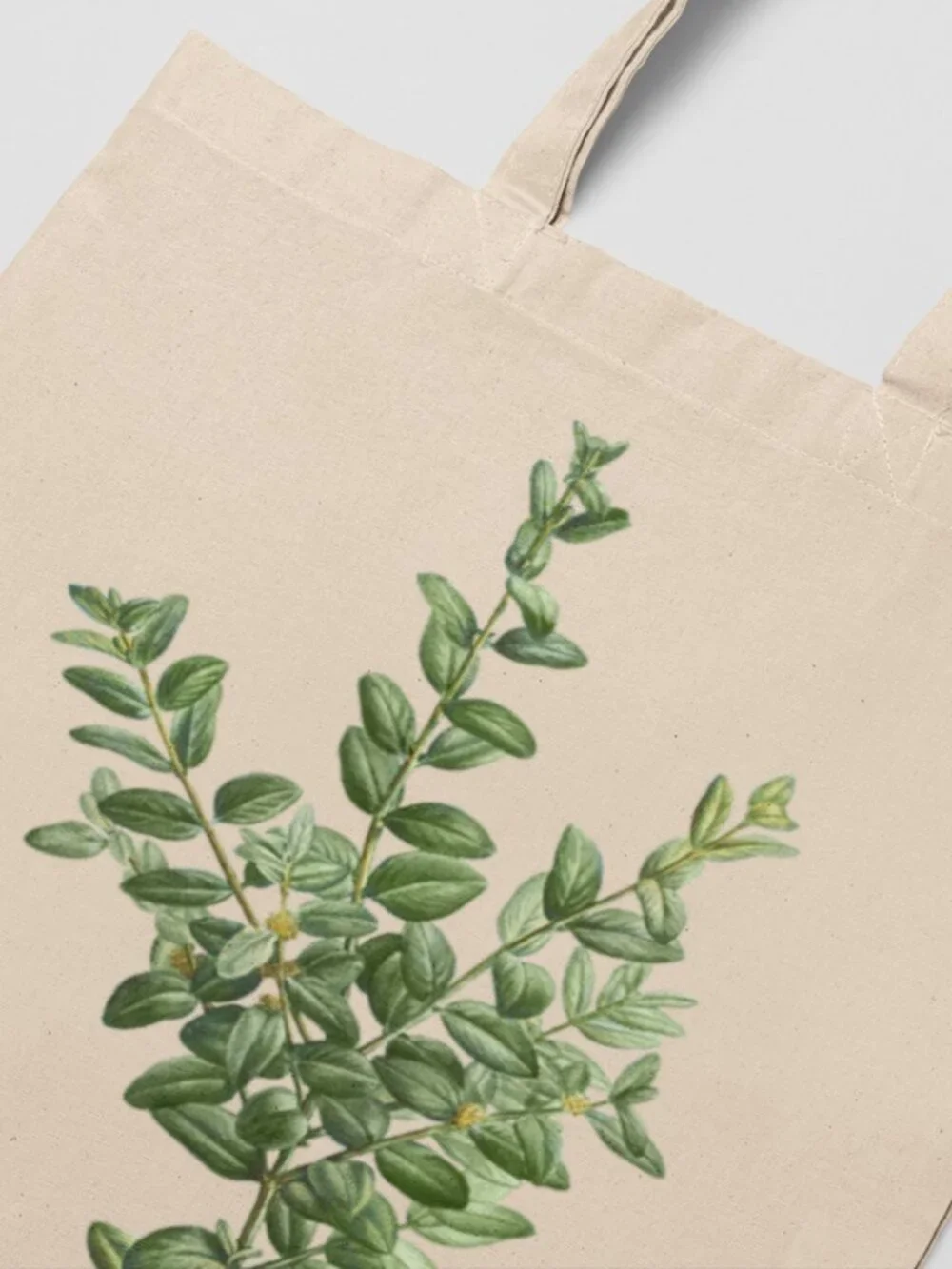 Common Box Vintage Floral Print Graphic Canvas Tote Bag